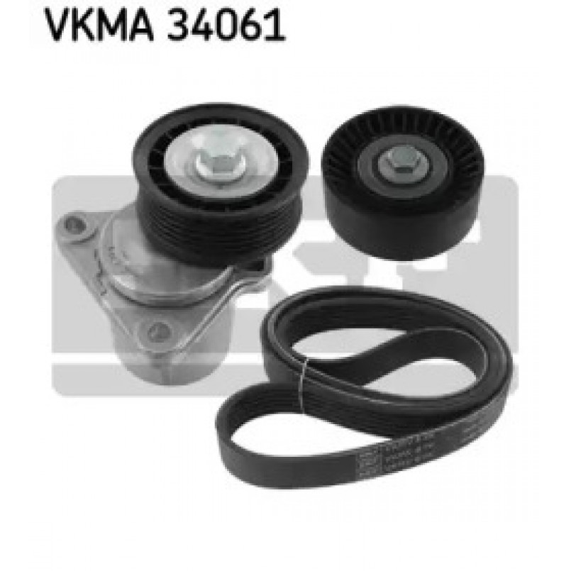VKMA 34061 SKF Комплект доріжкового ремня (ролик, ремінь)